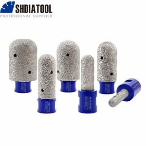 SHDIATOOL 다이아몬드 밀링 핑거 비트 12pcs 앵글 그라인더 연마 도마그네틱 대리석 타일 구멍 오프너 석영