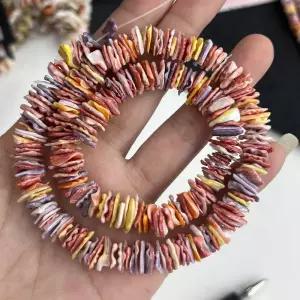 9-10mm 불규칙한 모양의 스페이서 비즈 컬러 천연 조개 반제품 주얼리 제작 DIY 목걸이 액세서리