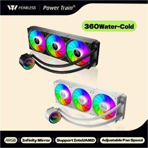 커스텀수냉 파워 트레인 DL360A 화이트검은색 올인원 수냉식 냉각기 3PIN 라디에이터 5V CPU