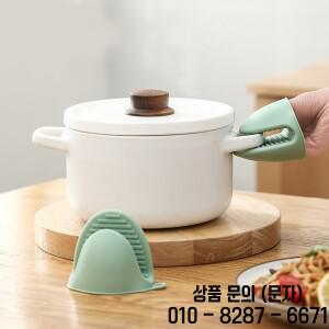 2PCS 주방 오븐 장갑 실리콘 단열 클립 두꺼운 베이킹 미끄럼 볼 냄비