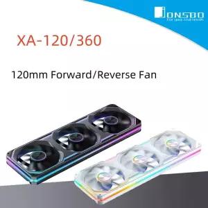 JONSBO XA-120 컴퓨터 케이스 팬 12CM 5V ARGB 120mm 모놀리식 구조 수냉식 PWM 정방향/역방향 키트