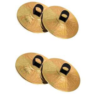 호환 FSTE-4Pcs 구리 핑거 심벌즈 작은 핑거 심벌즈 밸리 댄스 미니 심벌즈 악기 접시형 심벌즈 설치가 간편함