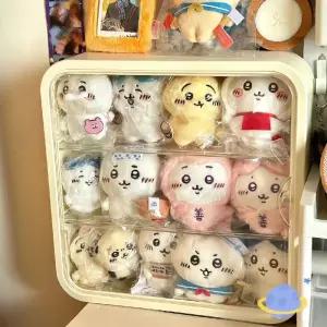 10cm 인형 보관함 화이트 장식장 키링 벽걸이 투명 아크릴