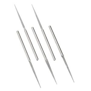 5PCS 3mm 미니 소형 드릴 다이아몬드 그라인딩 헤드 버 바늘 조각 연마 유리 비트 생크