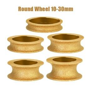 20mm 보어 직경 3 인치 75mm 라운드 브레이징 다이아몬드 그라인딩 휠 Demi-bunose Edge 대리석 스톤 자리