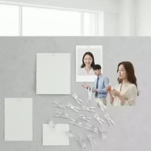 [문구/오피스] 투명 메모꽂이 집게형 게시용 홀더 다용도 사진 메모집게 벽면 부착용 압정 고정 클립