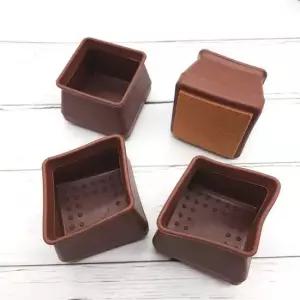 의자발 소음방지 실리콘 의자발캡 사각 특대 진갈 4p 의자캡
