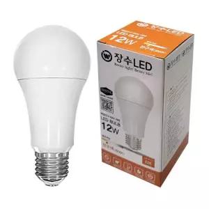 장수 LED 벌브 전구 12W E26 전구색 백열등 다마