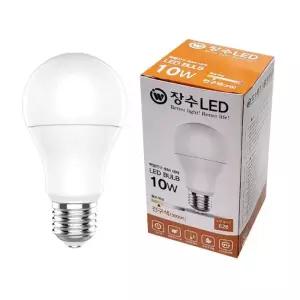 장수 LED 벌브 전구 10W E26 전구색 백열등 다마