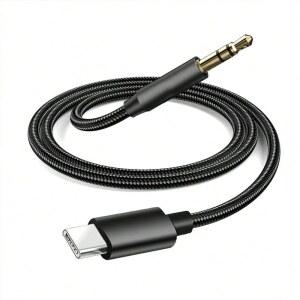 호환 Usb 유형 C ~ 3 5mm Aux 오디오 케이블 헤드셋 스피커 헤드폰 잭 어댑터 자동차 Aux for S20 Plus Note 20 S21 Tab S7