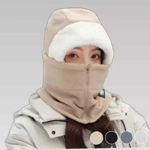 부드러운 원단 방한 후드 지퍼 남여공용 바라클라바