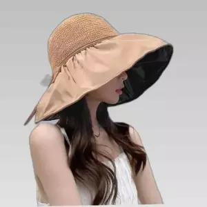 예쁜 여름 해변 모자 바캉스 밀짚 모자