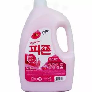 섬유린스 대용량 핑크로즈향 은은한 장미꽃 향기 부드러운 촉감 세탁용 2.5L