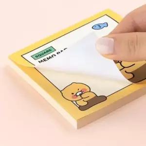 카카오프렌즈비점착지 춘식이 커버 사각 메모패드 메모지 떡메모지
