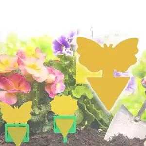 해충포획 나비형 양면접착 트랩 10p 실내외 화분 정원 식물보호 벌레잡이 끈적이