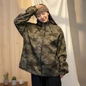 [옷자락]남녀공용 봄 카모 패딩 점퍼 후드집업