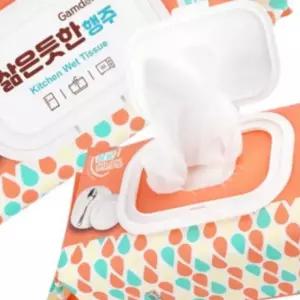 감동 삶은듯한행주 72매 캡형 살균 주방 다용도 물티슈 대용량 식기세정 티슈