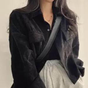[텐바이텐]가을 봄 여자 코듀로이 크롭 스트링 숏 남방 골덴 자켓
