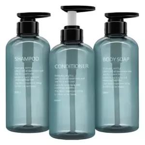 욕실 디스펜서 3종 세트 샴푸 린스 바디워시 청록색 리필용기 500ml 소분통