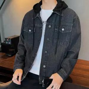후드탈부착 데님셔츠 남성자켓 겨울자켓 남성코디