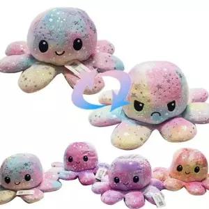 [하프클럽/알티피아]레인보우 뽑기인형 양면 문어인형 28cm 감정표현 타코