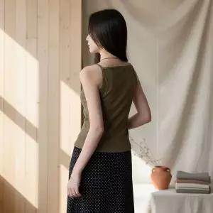 [하프클럽/]여성 심플 데일리 보트넥 슬림 나시 무지 미니멀