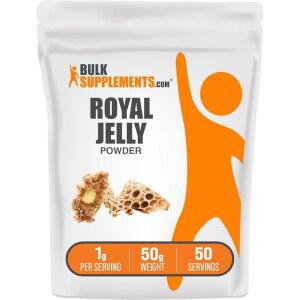 BulkSupplements.com 로얄 젤리 파우더 - 면역 지원을 위한 보충제 글루텐 프리, 1회 제공량당 1g, 50g (1.8온스) (1팩)