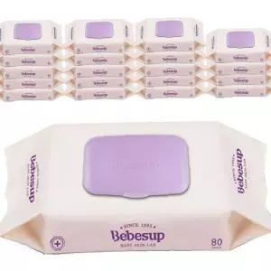 캡형 물티슈 80매 20p 대용량 아기 물티슈 세정 티슈 유아 위생 청소용