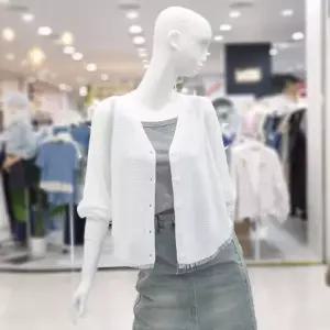 [하프클럽/에이비에프지]abfz sh06 브이넥 밑단 수술 여름 가디건 SLBNZ2Y36E
