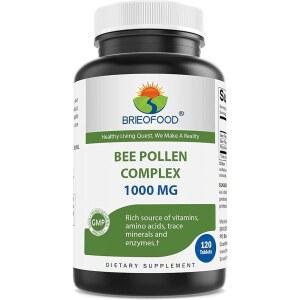 브리오푸드 꿀벌 꽃가루 콤플렉스 1000mg 120정 - 꽃가루, 프로폴리스, 로열 젤리 파우더로 만들어졌습니다