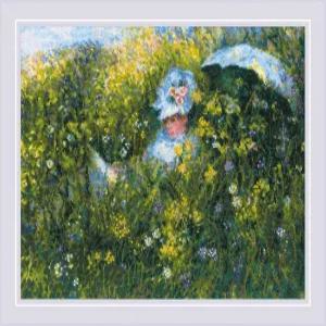 RIOLIS C 모네의 그림 850 이후의 초원에서 575 x8 초급 및 용 크로스 키트 자수 카운트