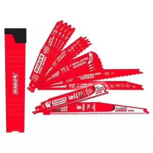 목재 및 금속 철거용 디아블로 14피스 바이메탈 왕복 톱날 세트 + 카바이드 블레이드 2개 - 다양한 TPI