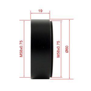 호환 알루미늄 M58-M58 58mm x 0 75mm 나사 마운트 튜브 어댑터 Lnes 후드