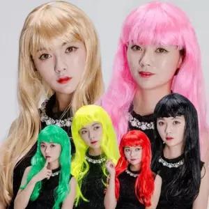 뽀글이가발 파티행사용품 롱 포인트 헤어가발 통가발 공연가발