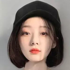 단발가발 단발머리 일체형 캡모자 가발 개성있는 스타일 패션