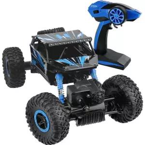Click N' Play 원격 제어 자동차 4WD 오프로드 락 크롤러 차량 2.4 GHz 블루