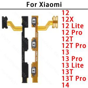 호환 12 12X 12T 13 13T 14 Lite Pro Xiaomi12 Xiaomi13 Xiaomi14 측면 버튼 스위치 볼륨 키 전원 켜기 끄기 플렉스 케이블 부품