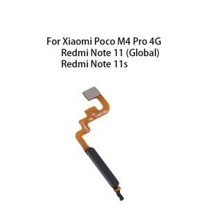 호환 org 홈 전원 버튼 지문 센서 Redmi Note 11 글로벌 /Redmi Note 11s/Poco M4 Pro 4G용 플렉스 케이블