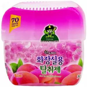 화장실 공기 개선 젤 타입 방취제 300g 달콤한 복숭아 과일 향 실내 쾌적