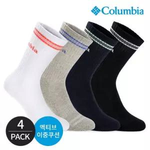 [하프클럽/] 여성 쿠션 딥로고 등산 장목양말 4P_MX