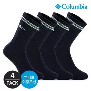 [하프클럽/] 여성 쿠션 딥로고 등산 장목양말 4P_NY