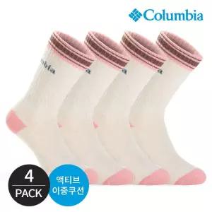 [하프클럽/] 여성 쿠션 배색컬러 등산 장목양말 4P_IV