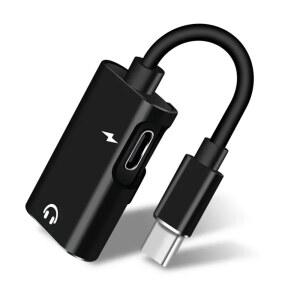 호환 유형 C ~ 3 5 MM 잭 AUX 어댑터 USB-C 디지털 오디오 케이블 이어폰 헤드폰 용 높은 디코딩 속도 커넥터