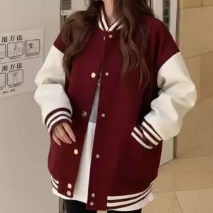 친절한탄씨 H 배색 기모 야구점퍼 겨울아우터 방한점퍼 데일리점퍼 캐주얼자켓 보온점퍼 남녀공용