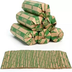 L LIKE 105 PCS 스트라이프 플랫 코인 포장지 다임즈 롤만 그린
