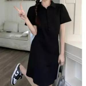 [SBD] 반팔 스트링 여름 캐주얼 미니 원피스 카라넥 데일리웨어