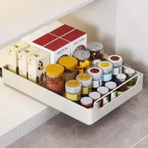 슬라이딩 다용도 철제 펜트리 양념통 정리대 슬라이딩정리대 슬라이딩선반