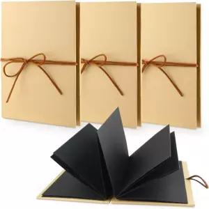 4Pcs 스크랩북 앨범 6x8인치 하드커버 사진 크래프트 페이퍼 결혼식 졸업 기념일 접이식 컬렉션