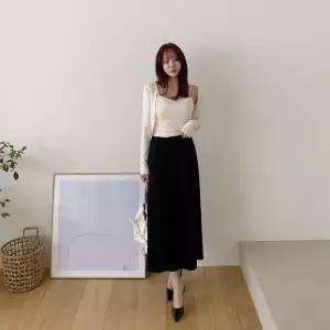 여성 프릴 디테일 쉬폰 나시 가디건 세트 셋업