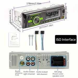 1개 자동차 라디오 스테레오 1Din 무선 MP3 플레이어 60W x 4 FM 수신기 IR 리모컨 포함 AUX/USB/TF 카드